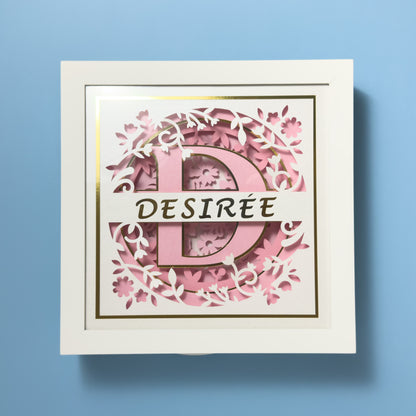 MONOGRAMA FLORES outono - Porta maternidade ou Quadro decorativo personalizado