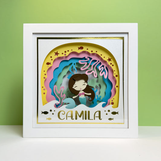 SEREIA morena - Porta maternidade ou Quadro personalizado