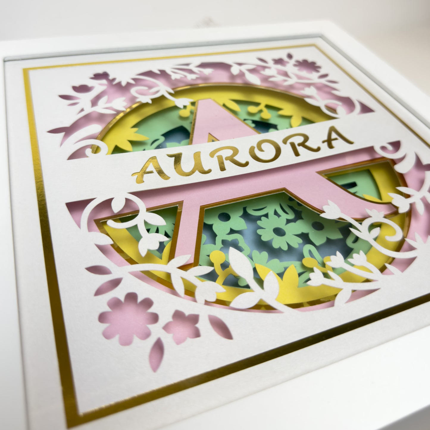 MONOGRAMA FLORES outono - Porta maternidade ou Quadro decorativo personalizado