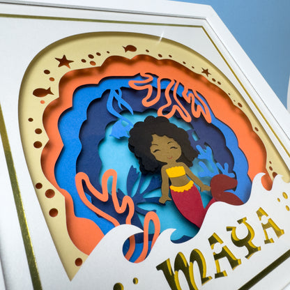 SEREIA negra - Porta maternidade ou Quadro personalizado