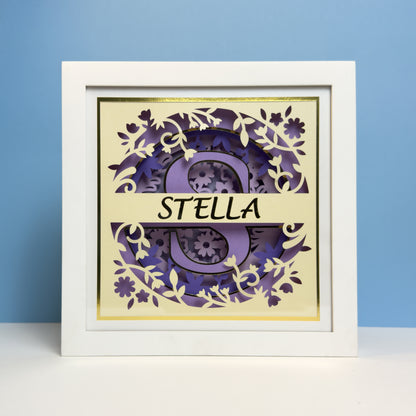 MONOGRAMA FLORES outono - Porta maternidade ou Quadro decorativo personalizado