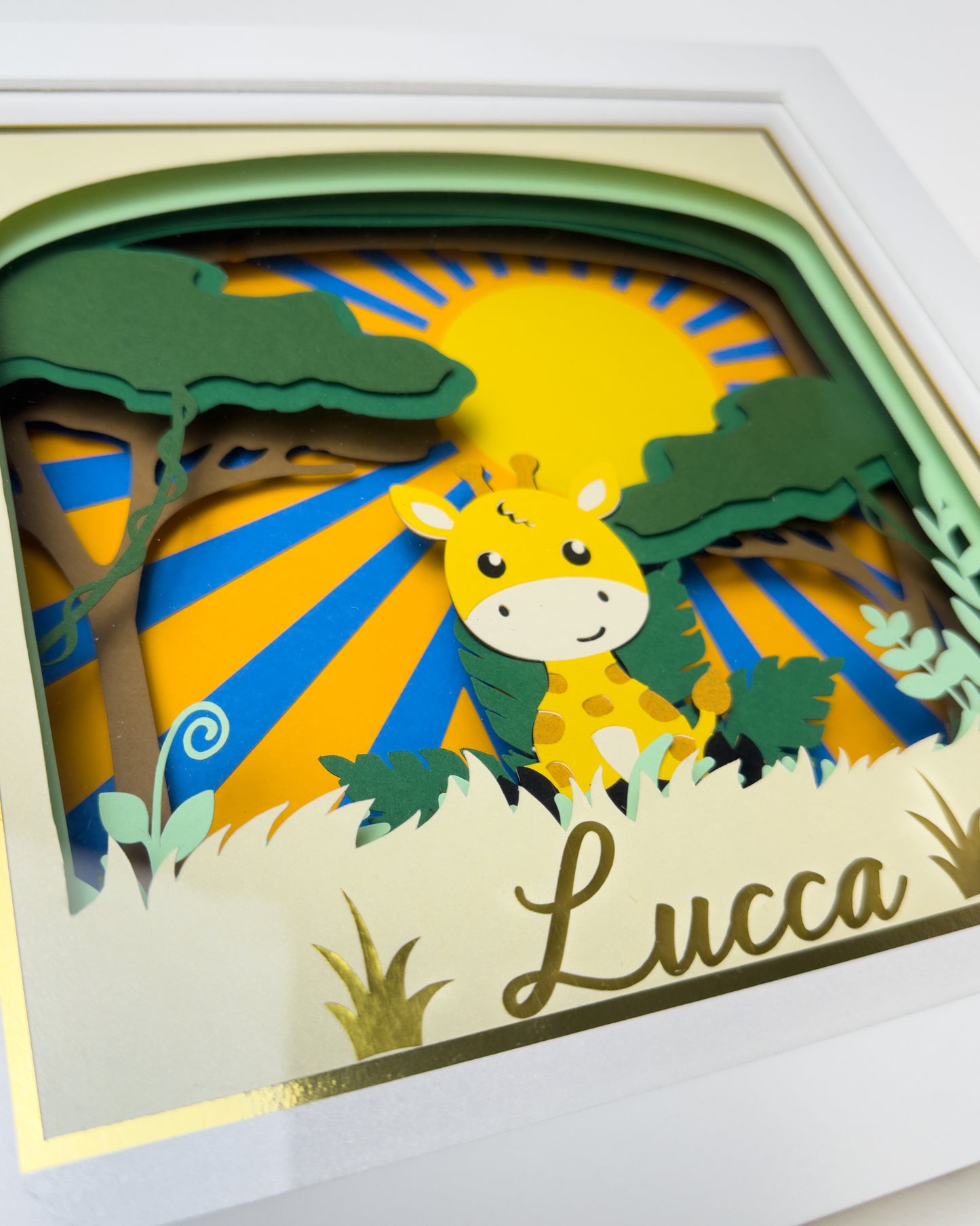 GIRAFA SAFARI-  Porta maternidade ou Quadro decorativo personalizado