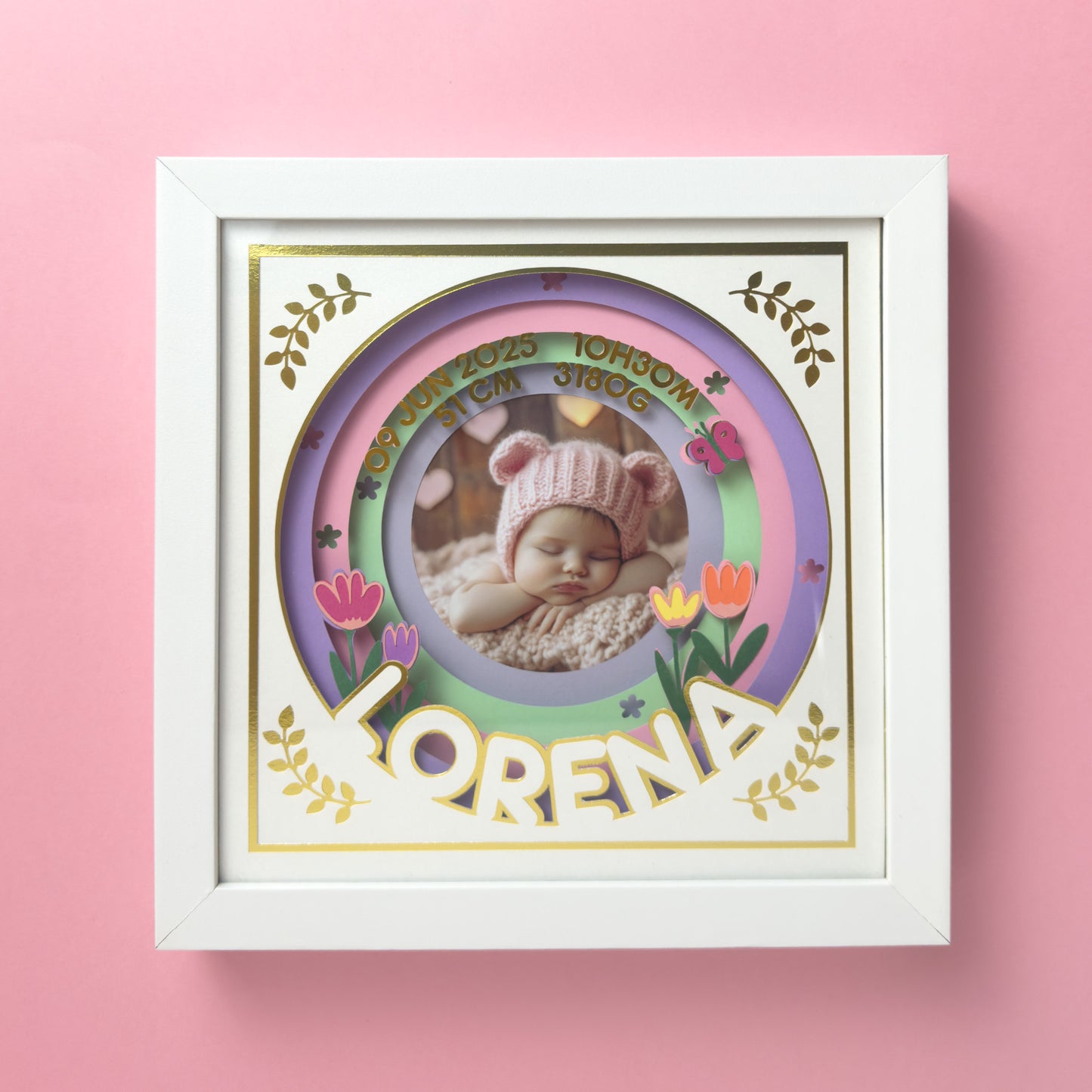 Quadro de Nascimento - JARDIM DE TULIPAS