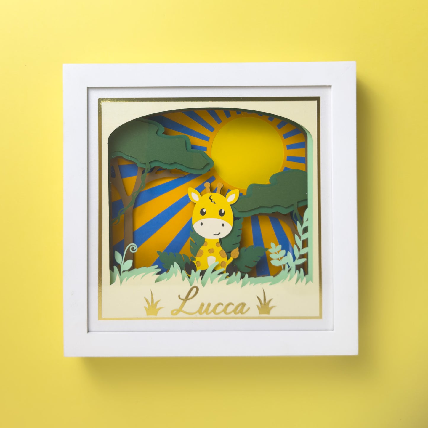 GIRAFA SAFARI-  Porta maternidade ou Quadro decorativo personalizado