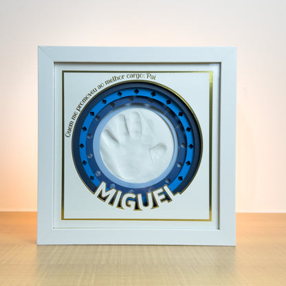 Quadro Toque de Amor Azul Escuro – para bebês de até 18 meses