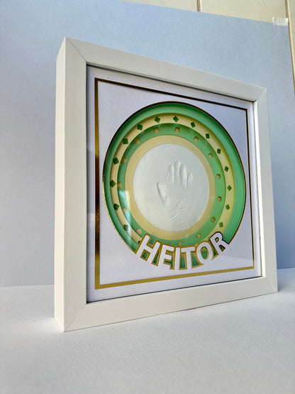 Quadro Toque de Amor  Verde – para bebês de até 18 meses