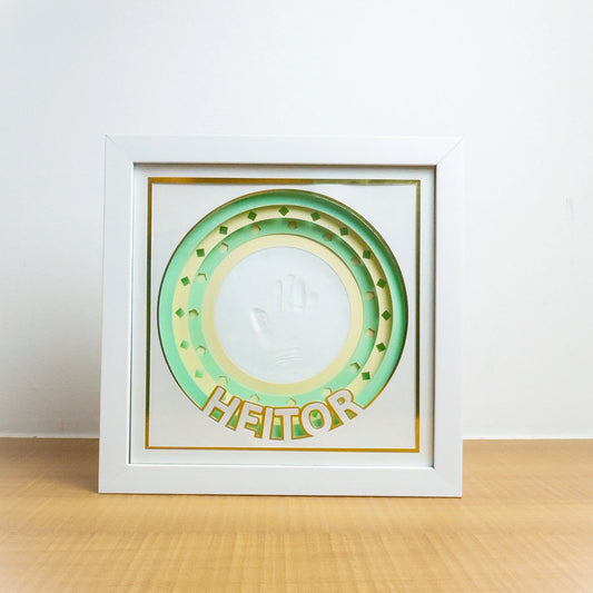 Quadro Toque de Amor  Verde – para bebês de até 18 meses