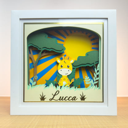 GIRAFA SAFARI-  Porta maternidade ou Quadro decorativo personalizado